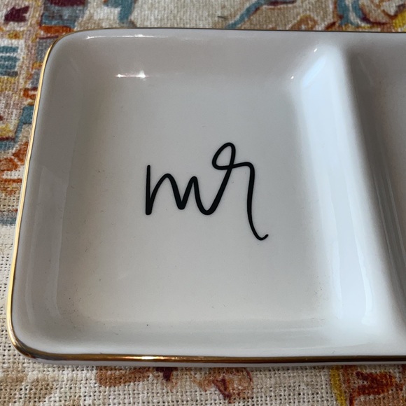 NEW Ceramic Trinket Dish Mr. & Mrs. - Picture 2 of 5